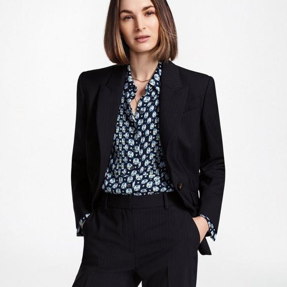 Brooks Brothers Jackets & Blazers - NWT Brooks Brothers Navy Blue  Pinstripe Blazer Size 0P